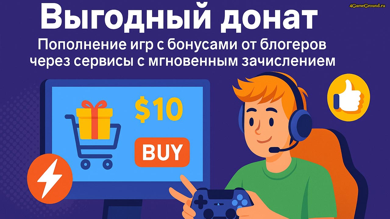 Выгодный донат: пополнение игр с бонусами от блогеров через сервисы с мгновенным зачислением Выгодный донат: пополнение игр с бонусами от блогеров через сервисы с мгновенным зачислением