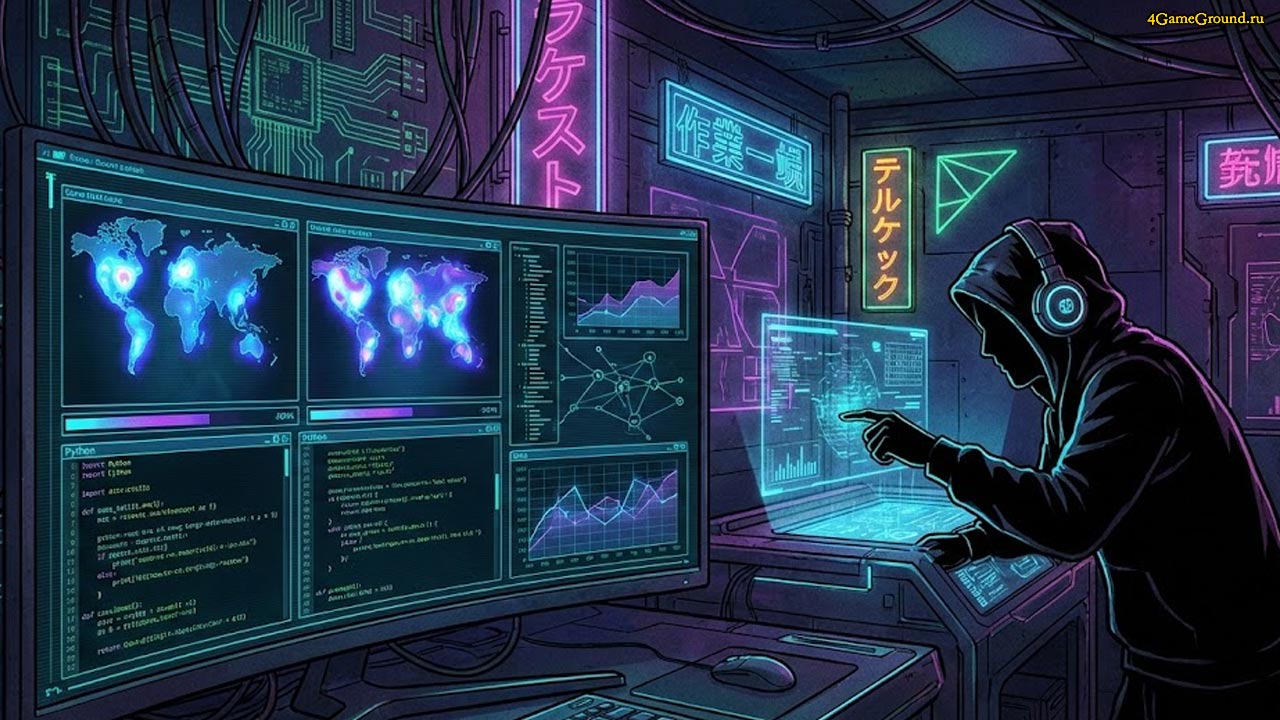 Визуализация больших данных в киберспортивной аналитике Графики и тепловые карты на фоне киберспортивного матча