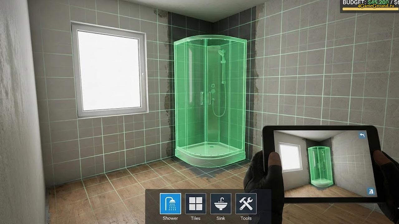 Планирование интерьера в строительном симуляторе Интерфейс игры про дизайн интерьера с сеткой расстановки мебели