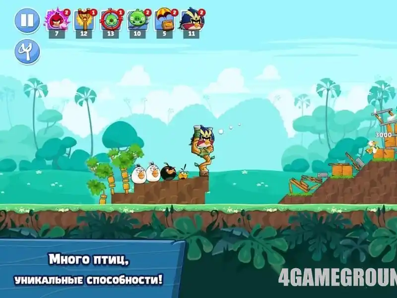 Angry Birds Friends: выстрелы из рогатки и разные птицы