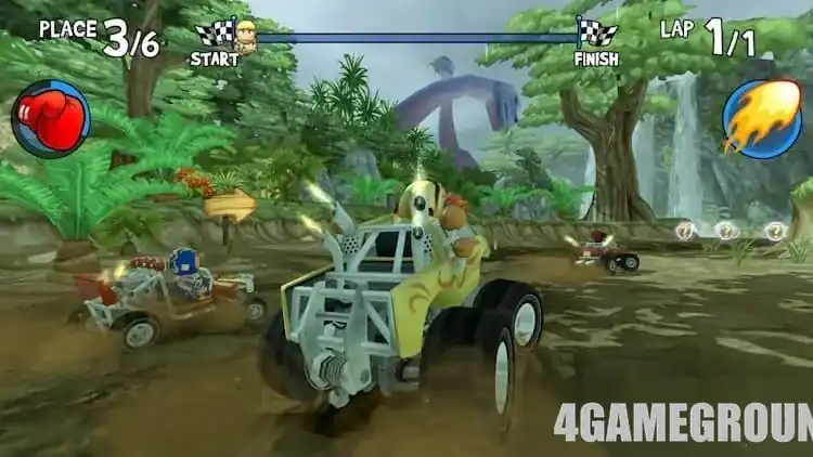 Beach Buggy Racing персонажи и их способности в гонке