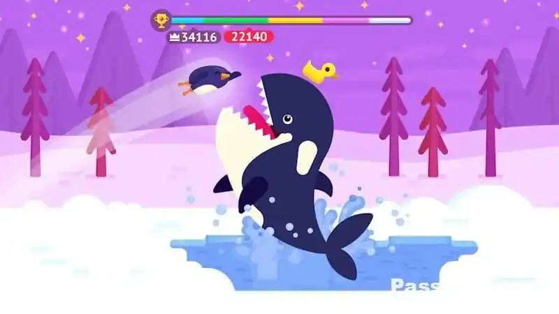 Игровой процесс Bouncemasters: полёт, монеты и карта прогресса