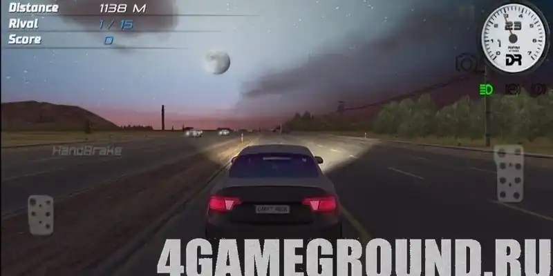 Геймплей Drift Ride: заезд и заносы на трассе