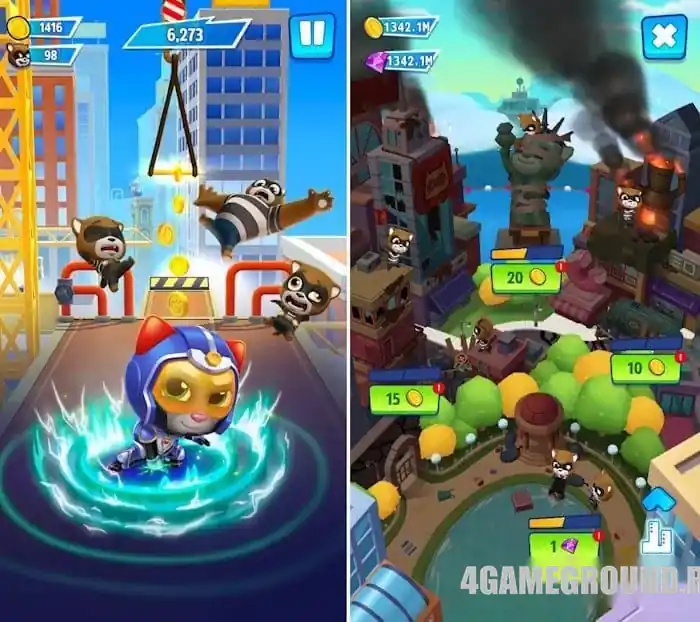 Talking Tom Hero Dash: монеты, бонусы и мод-опции