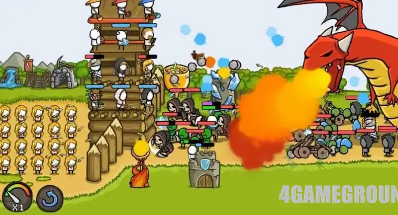 Grow Castle: размещение отрядов в многоярусной башне