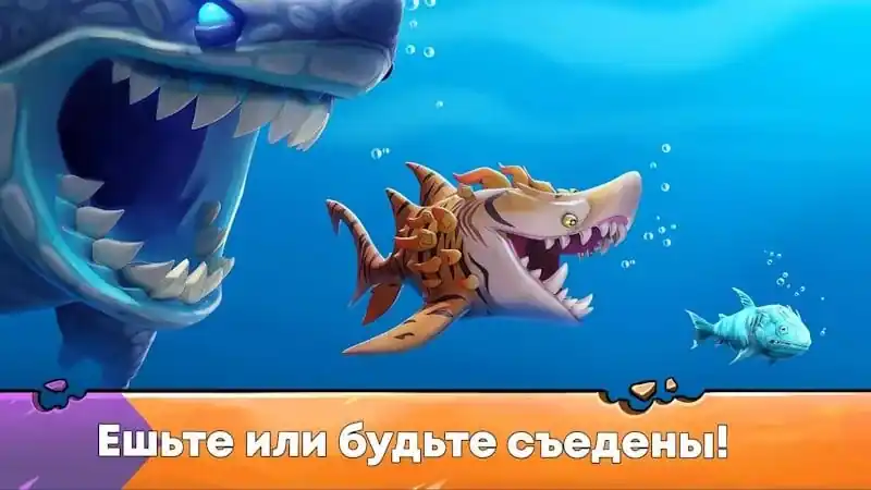 Hungry Shark Evolution — поедание добычи и рост акулы