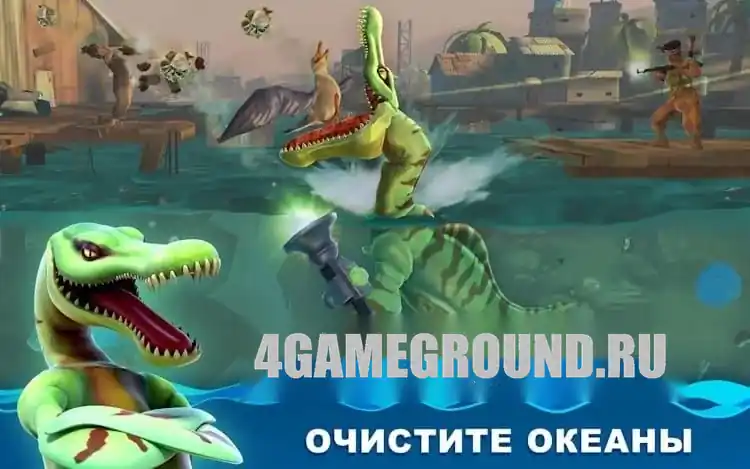 Hungry Shark World: рост акулы и вылазки на берег