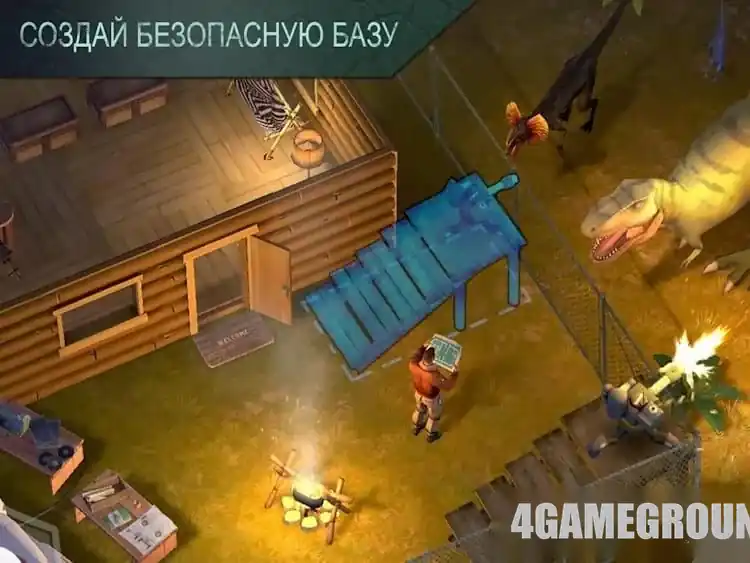 Скриншот игрового процесса Jurassic Survival: выживание среди динозавров