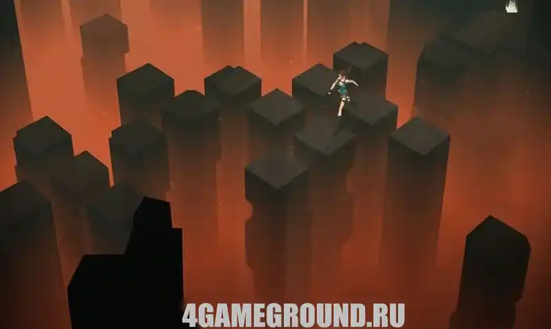 одна из локаций Lara Croft GO с ловушками