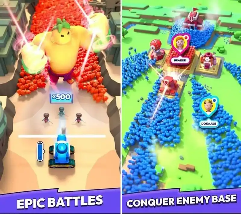 Mob Control: улучшение войск, очки и прогресс на уровнях