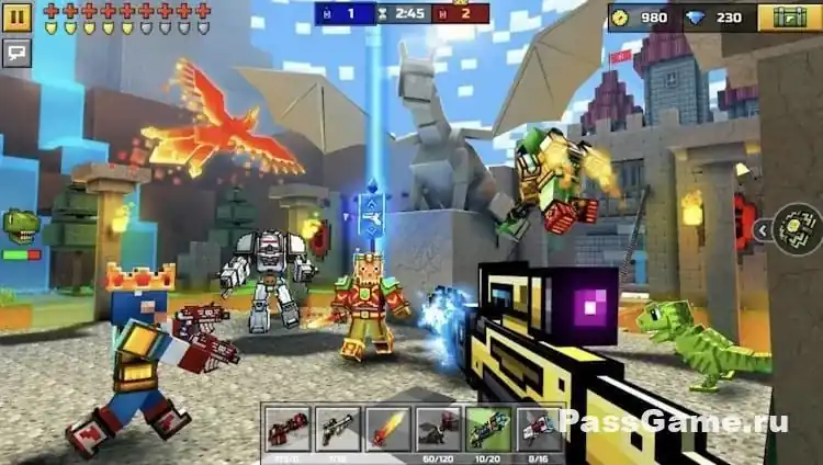 Награды и прогресс в Pixel Gun 3D: монеты и внешние улучшения