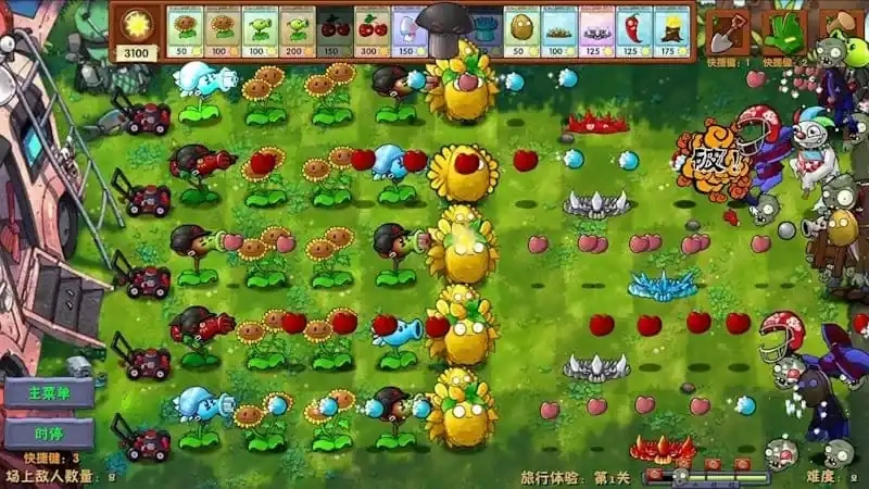Геймплей Plants vs Zombies Fusion Edition: оборона линий