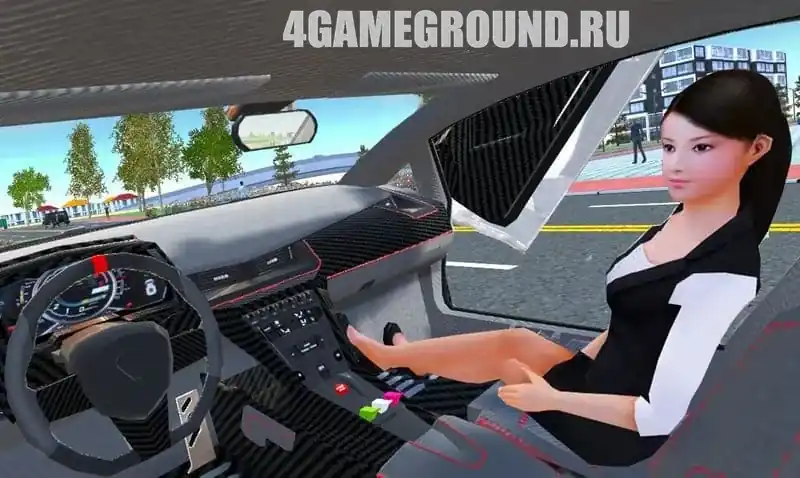 Car Simulator 2: управление рулём и педалями на экране