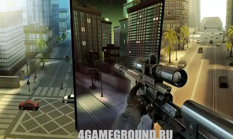 Геймплей Sniper 3D: скрытная ликвидация цели