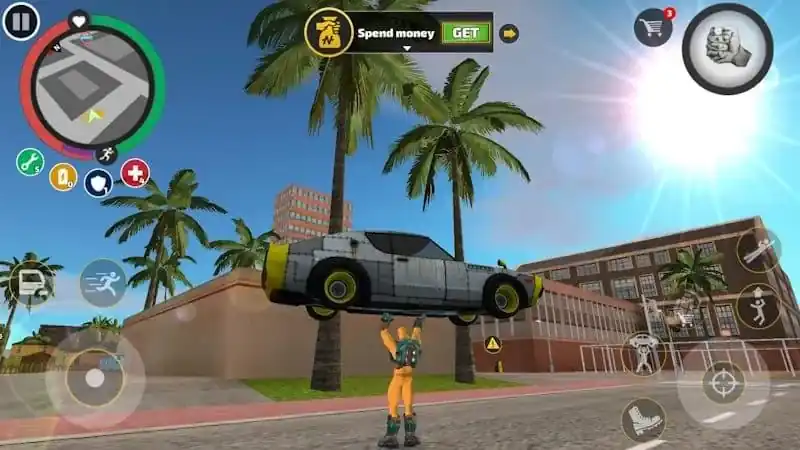 Скриншот геймплея Rope Hero Vice Town на Android