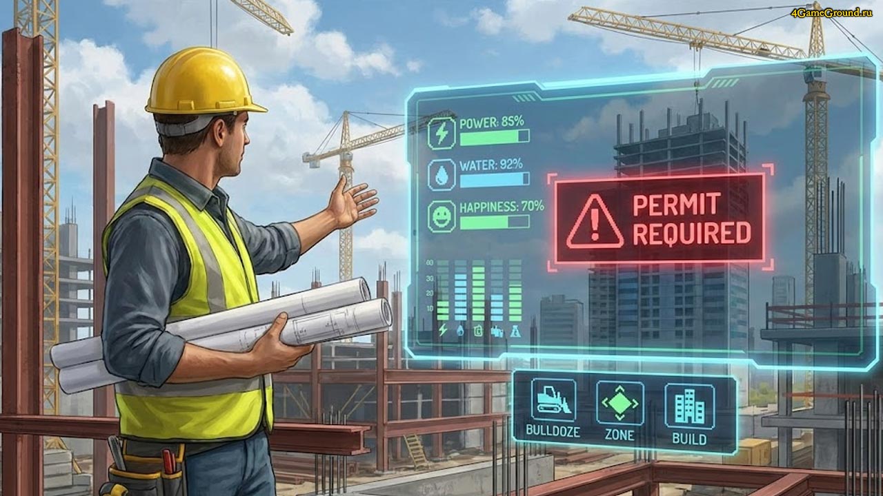 Совмещение реальной стройки и игрового интерфейса стратегии